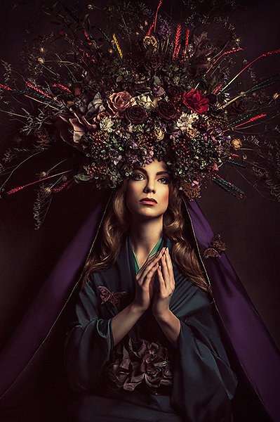 "Kasia Widmanska" Photograpy Artist "Katarzyna Konieczka" Fashion Design "Contemporary Art" costumes surreal symbols religion