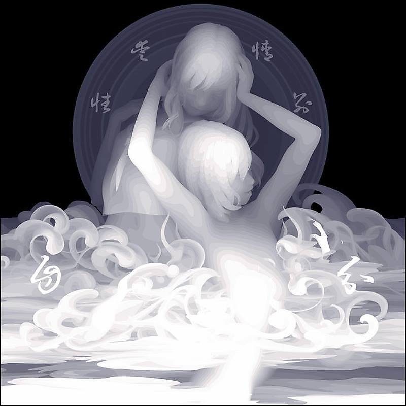 Kazuki Takamatsu Spiral of emotions ghostly paintings translucent gouache layers mysterious illustrations hologram like female characters