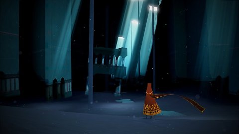 Journey video game by thatgamecompany for ps4 review beautiful amazing artistic illustrations desert fantasy imagination