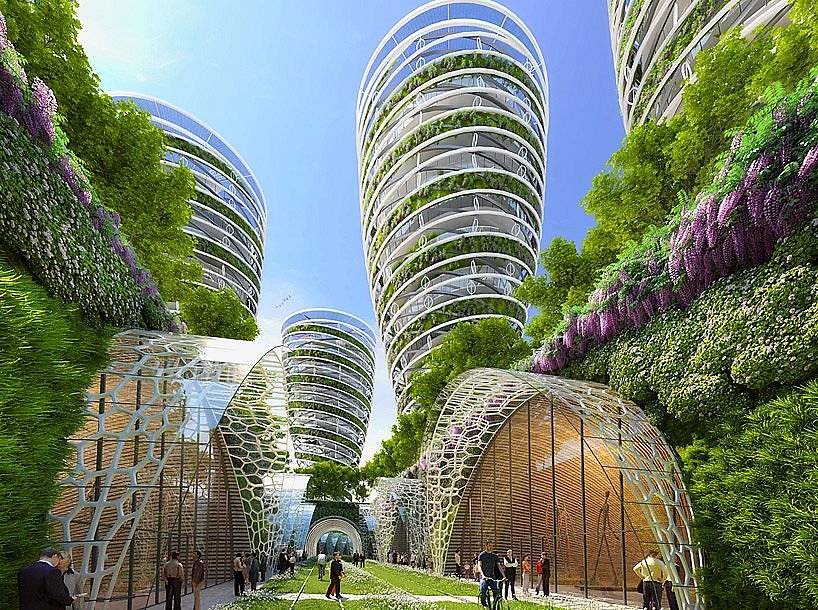 Vincent Callebaut contemporary architecture utopian and dystopian visions of the future urbanism vertical gardens eco-friendly structures