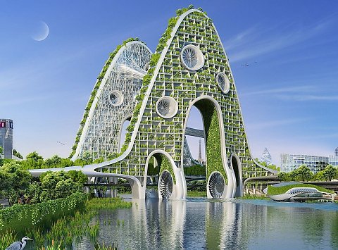 Vincent Callebaut contemporary architecture utopian and dystopian visions of the future urbanism vertical gardens eco-friendly structures
