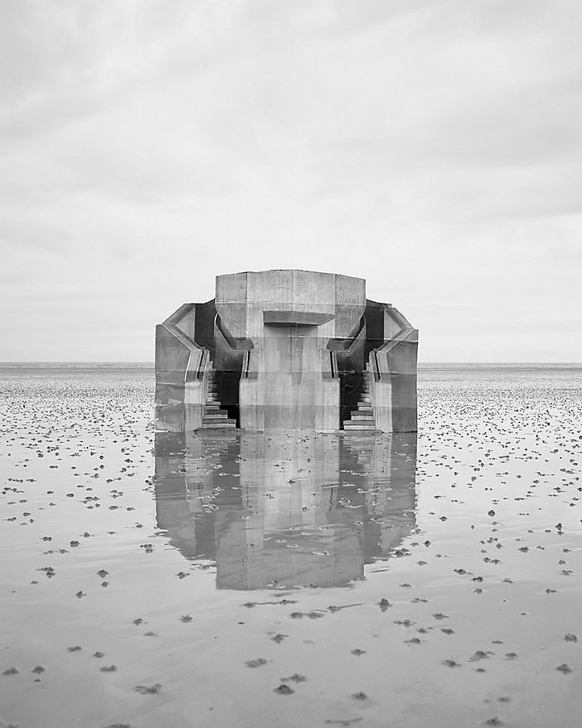 Noemie Goudal "Observatoires" series dystopian brutalist architecture surreal abandoned places fantasy images photoshop photomanipulations