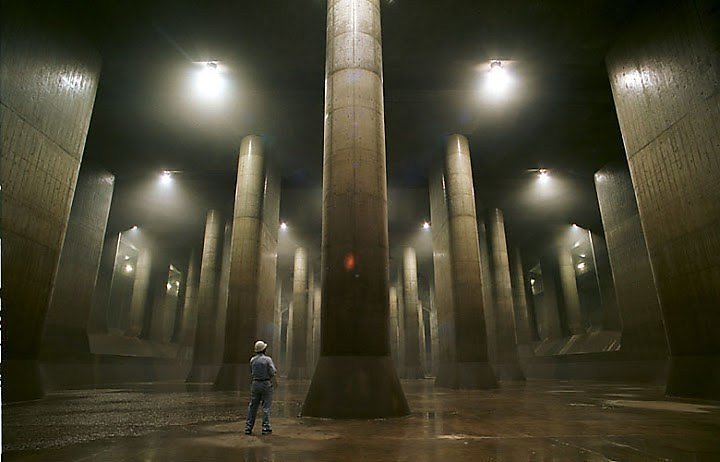 abandoned places secret locations urban exploration vast underground forgotten spaces Japan High-Tech architecture underground engineering Tokio